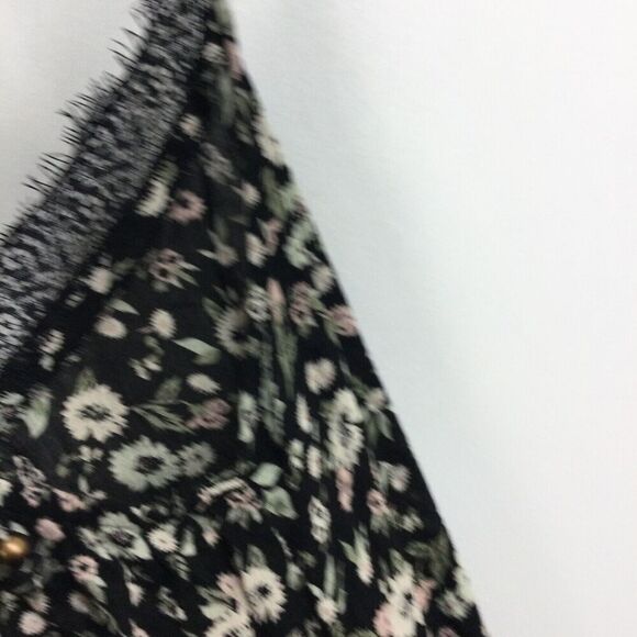 Angie Womens V-Neck Lace Spaghetti Strap Floral Midi Dress Black Size Small - Picture 5 of 9